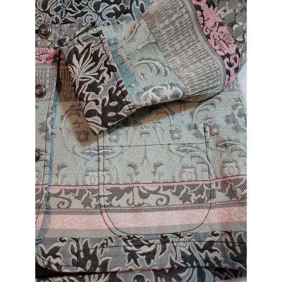 City Blues By Koret Womens Blazer Jacket Size 14 Multicolor pockets - Picture 8 of 15